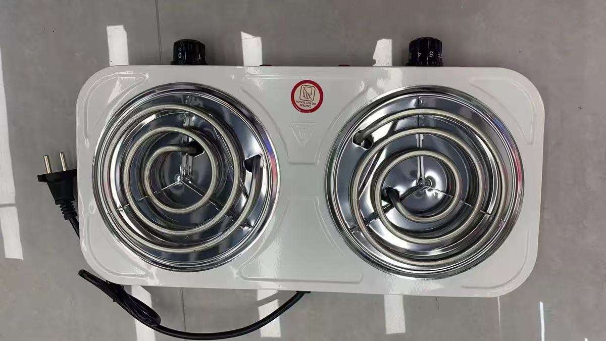 Factory Price 110v 220v Adjustable Temperature Hot Plate 2000w Electric Countertop Double Burner Electric Stove
