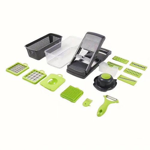 Factory Wholesale Kitchen Accessories 16 in 1 Food Cutter Veggie Onion Chopper Mandoline Slicer Multifunctional Vegetable Cutter
