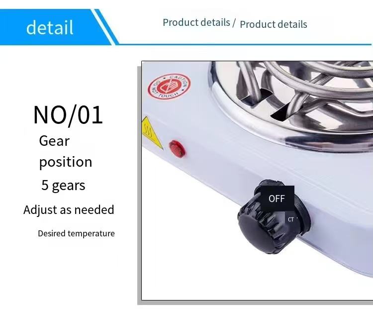 Factory Price 110v 220v Adjustable Temperature Hot Plate 2000w Electric Countertop Double Burner Electric Stove
