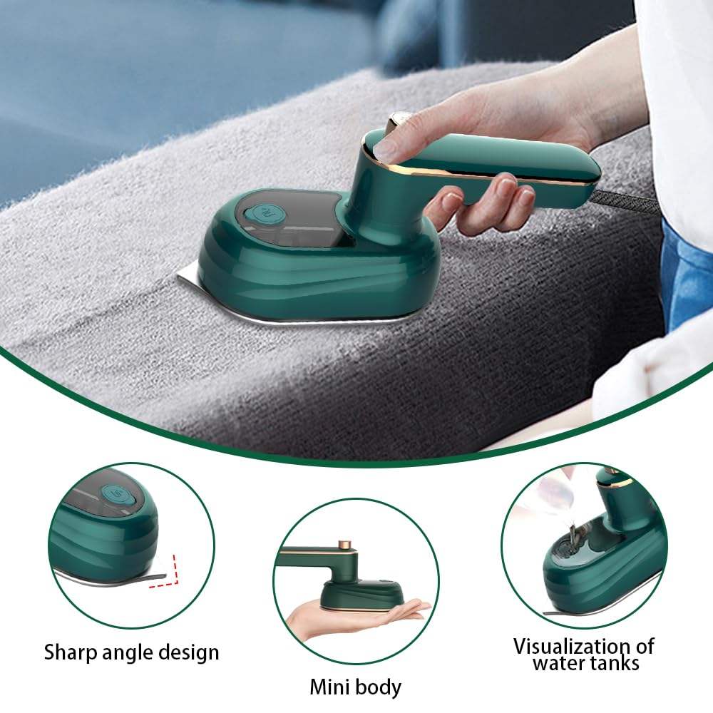 Smart Foldable Steam Iron with Temperature Display and Fast Heating - Compact Garment Care Device