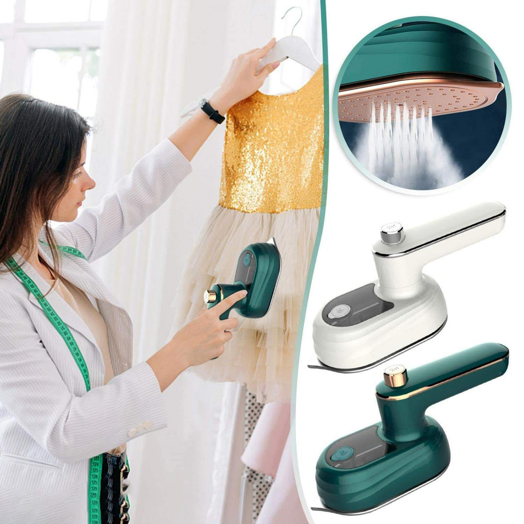 Smart Foldable Steam Iron with Temperature Display and Fast Heating - Compact Garment Care Device