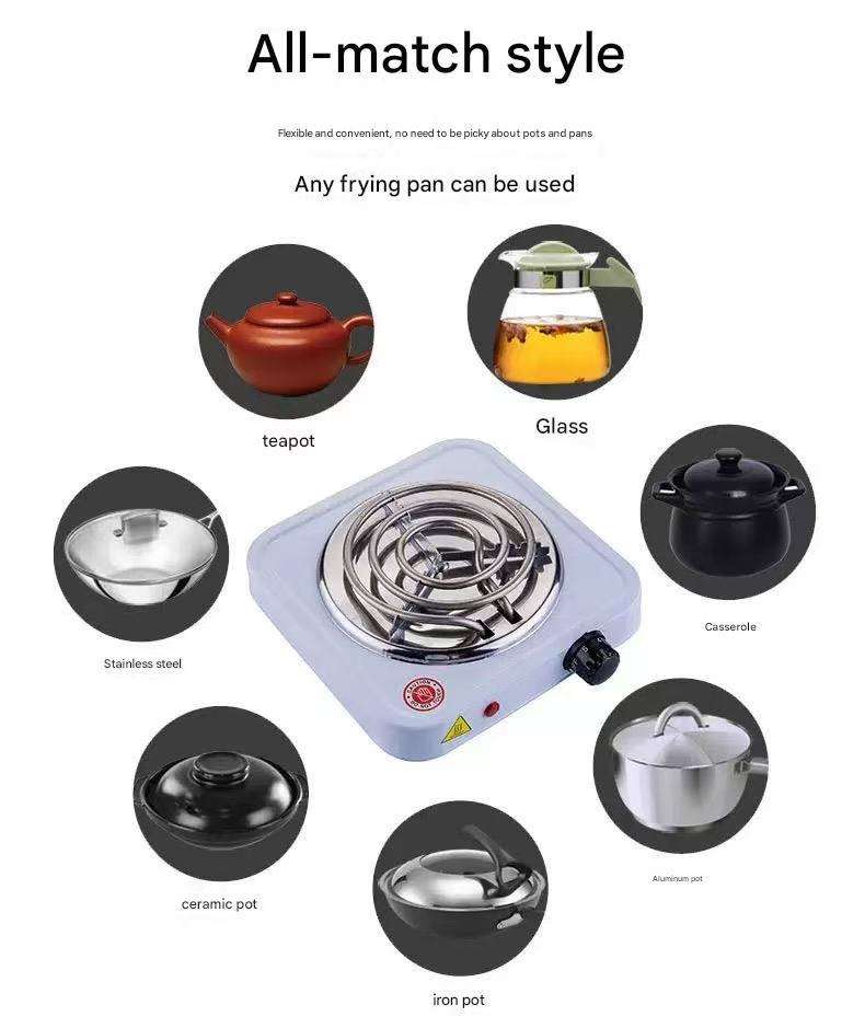 Factory Price 110v 220v Adjustable Temperature Hot Plate 2000w Electric Countertop Double Burner Electric Stove
