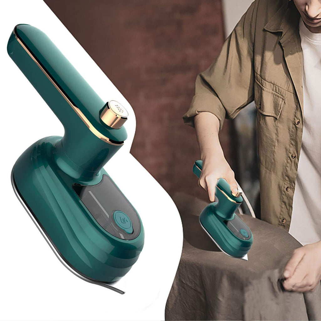 Smart Foldable Steam Iron with Temperature Display and Fast Heating - Compact Garment Care Device