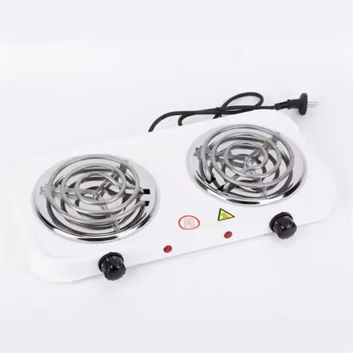 Factory Price 110v 220v Adjustable Temperature Hot Plate 2000w Electric Countertop Double Burner Electric Stove